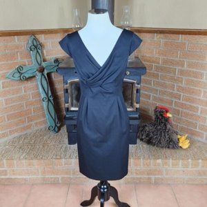 Anne Klein Midi Front Drape V Neck Dress Size 6
